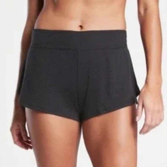 Athleta Well Rested Sleep Short - Ribbed Black - Picture 1 of 3